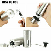 Hand Crank Pepper Conical Burr Grinder Coffee Beans Mill Muller Stainless Steel