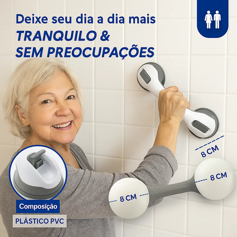 Barra de Apoio Portátil para Banheiro - MC segurança e praticidade