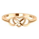 Anel Infinito Amor - MC Prata 925 Dourada Ouro 18k, seu presente ideal