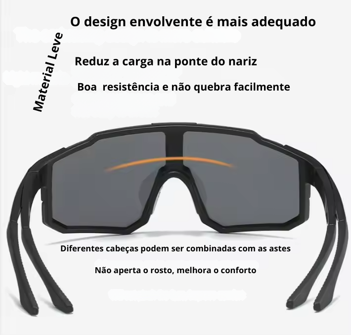 Óculos de Sol para Corrida, Ciclismo - MC, Segurança e Conforto