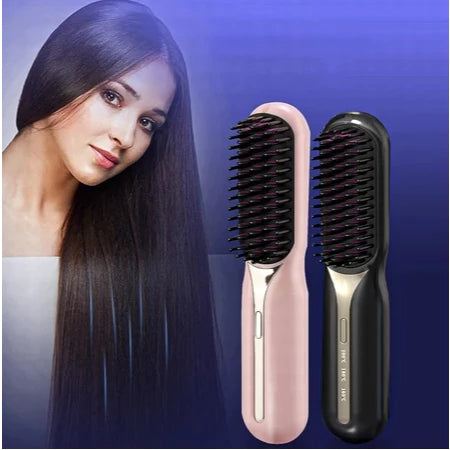 Escova Alisadora MC sem Fio Bivolt 5 em 1 - Alisa, Hidrata, Modela, Alinha e Anti-Frizz