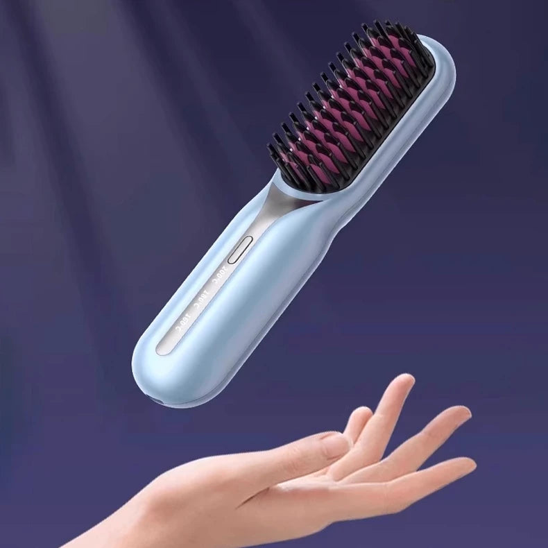 Escova Alisadora MC sem Fio Bivolt 5 em 1 - Alisa, Hidrata, Modela, Alinha e Anti-Frizz