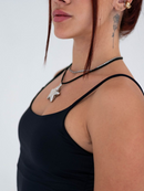 Blusa de Alça Fina em Poliamida Top - MC, Modêlo perfeito.